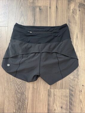 lululemon athletica Black Skort-Style Running Shorts